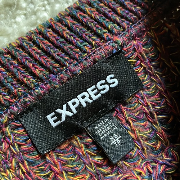 🍂 EXPRESS SIZE XS HIGH LOW OPEN BACK SWEATER - Picture 8 of 14